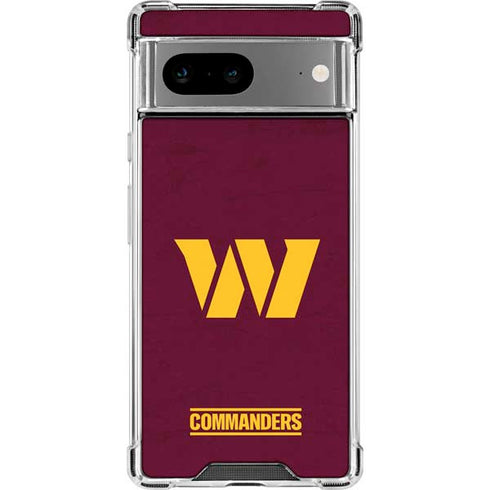 NFL Washington Commanders Distressed Google Pixel 7a Clear Case